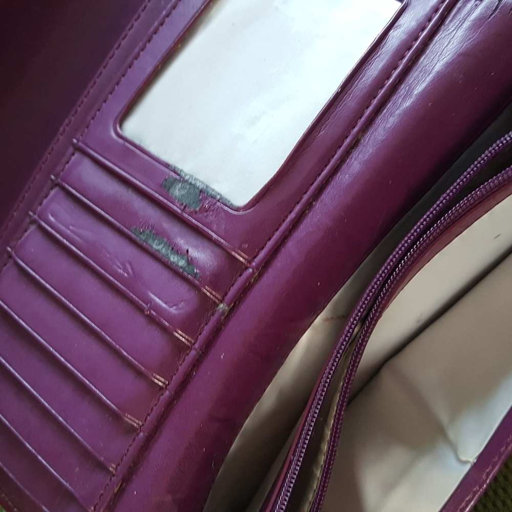 Coach Eggplant Patent Leather Wallet - Picture 5 of 6